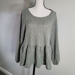 Blu Pepper babydoll blouse